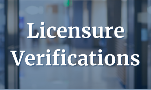 Licensure Verifications